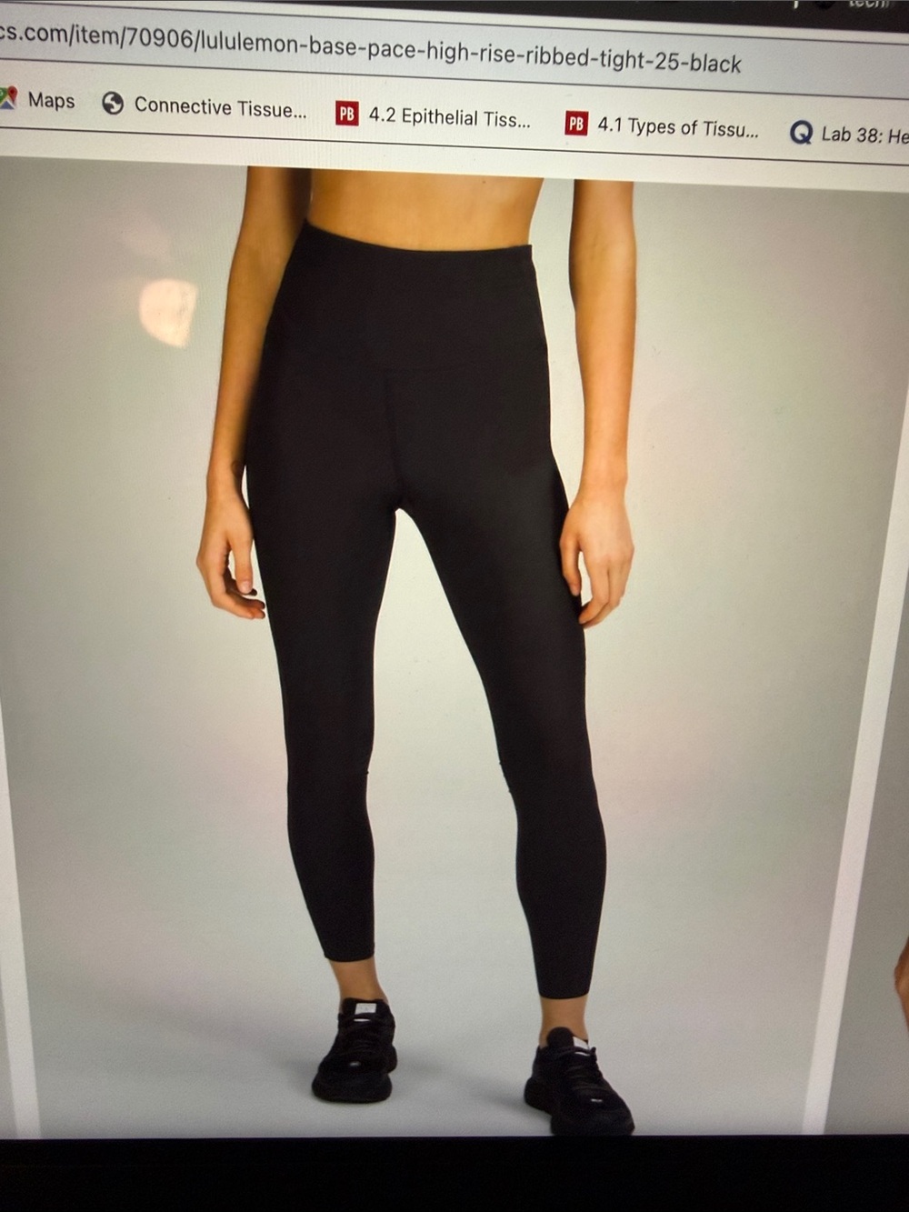 lululemon athletica Black Ribbed High-Rise Leggings